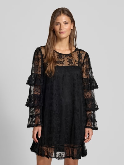VERO MODA Oversized Freizeitkleid in semitransparenter Optik Modell 'CELINE' Black 4