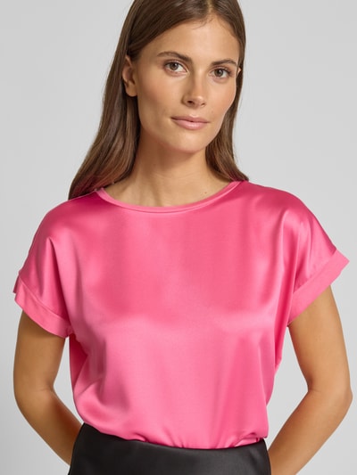 Christian Berg Woman T-Shirt mit geripptem Rundhalsausschnitt Pink 3