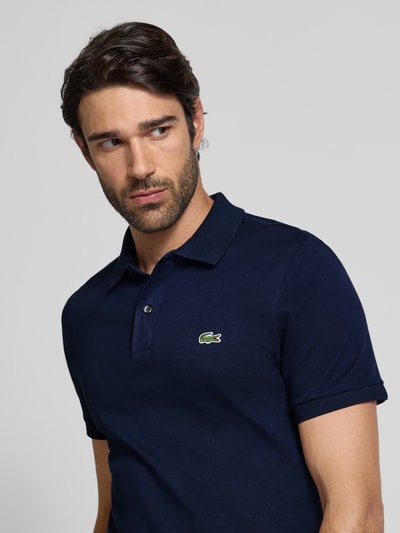 Lacoste Slim Fit Poloshirt aus reiner Baumwolle Marine 3
