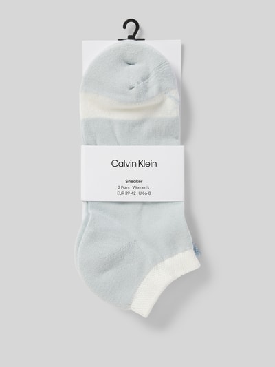 Calvin Klein Jeans Sneakersocken mit Label-Print im 2er-Pack Hellblau 3