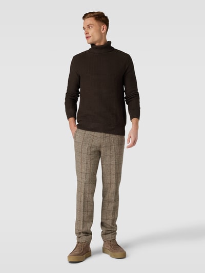 Selected Homme Strickpullover mit Rollkragen Modell 'THIM' Dunkelbraun 1