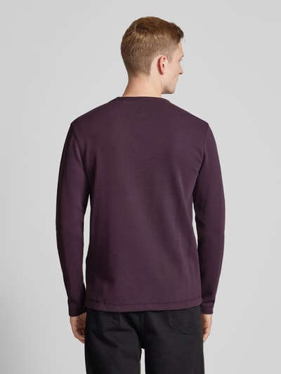 BOSS Orange Longsleeve mit Label-Stitching Modell 'Tempesto' Purple 5