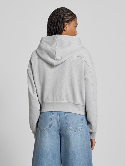 Calvin Klein Jeans Oversized Sweatjacke mit Kapuze Hellgrau Melange 5
