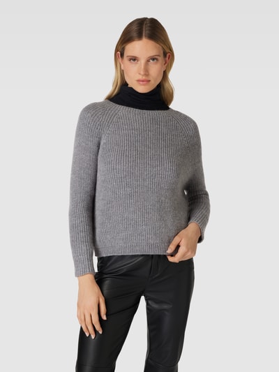 Weekend Max Mara Gebreide pullover met ronde hals, model 'XENO' Lichtgrijs gemêleerd - 4