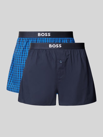 BOSS Boxershorts mit elastischem Bund im 2er-Pack Blau 1