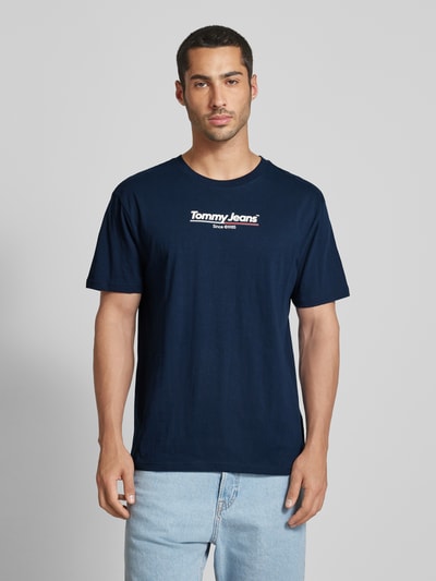 Tommy Jeans T-shirt z nadrukiem z logo Granatowy 4