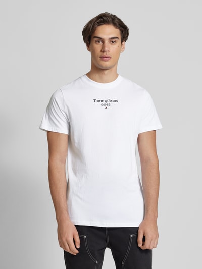 Tommy Jeans T-shirt z nadrukiem z logo Biały 4