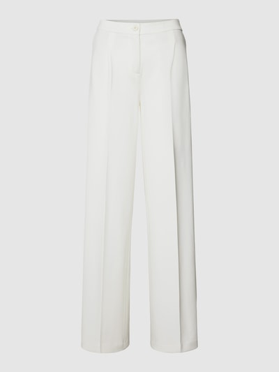 Marc Cain High Waist Stoffhose aus Viskose-Mix mit Bundfalte Offwhite 2