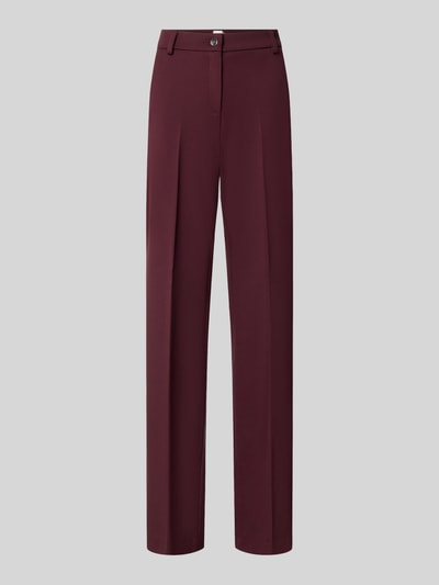 Brax Regular Fit Weite Hose aus Viskose-Mix Modell 'MAINE' Bordeaux 1