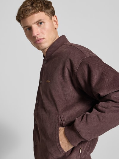 BLKVIS Cordjacke mit Logo-Stitching Pflaume 3