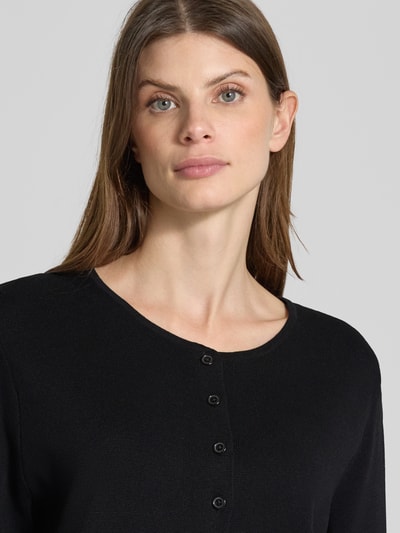 Someday Cardigan van viscosemix met 3/4-mouwen, model 'Tinala' Zwart - 3