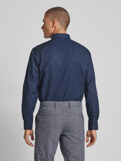 OLYMP Modern fit zakelijk overhemd met borstzak, model 'Sora' Marineblauw - 5