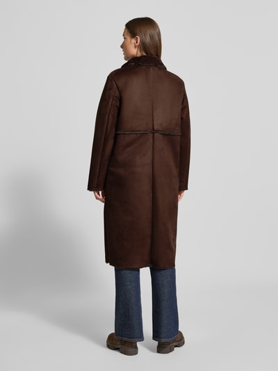 FREE/QUENT Mantel in Leder-Optik Modell 'LAMSE' Dunkelbraun 5