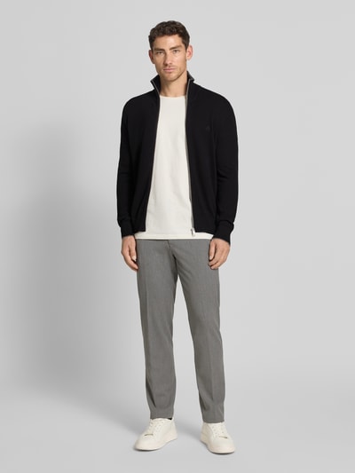 Marc O'Polo Regular Fit Strickjacke aus Baumwoll-Mix mit Schurwoll-Anteil Black 1