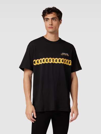 Versace Jeans Couture T-Shirt mit Motiv-Print Black 4