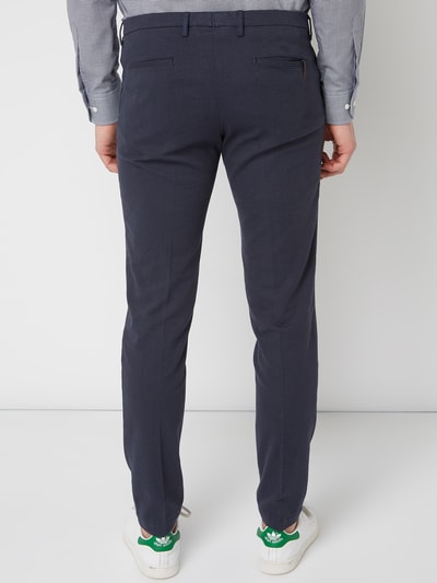 Cinque Slim Fit Chino mit Webmuster Blau Melange 5