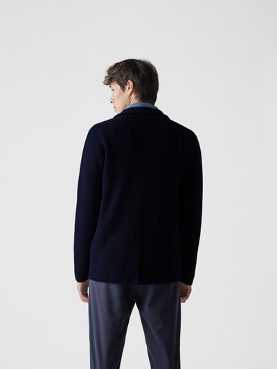 Roberto Collina Strickjacke mit Reverskragen Dunkelblau 5
