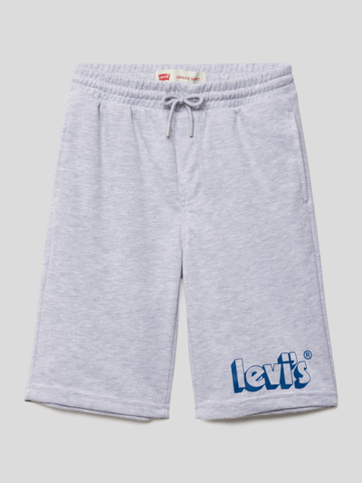 Levi’s® Kids Sweatshorts mit Label-Print Mittelgrau Melange 1