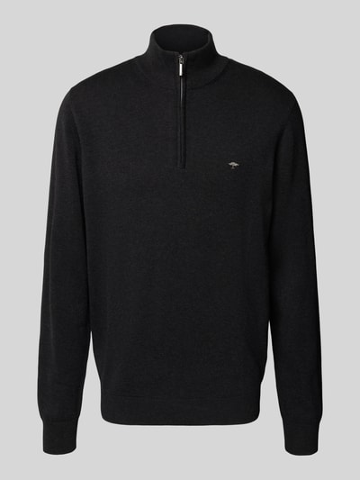 Fynch-Hatton Gebreide pullover met schipperskraag Antraciet - 2