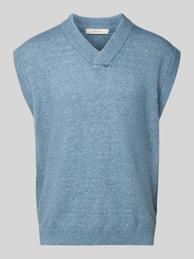 SELECTED HOMME Relaxed Fit Pullunder mit Woll-Anteil Modell 'RAI' Hellblau 2