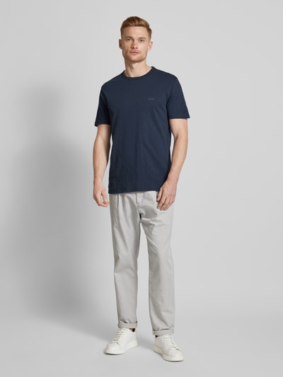 BOSS Orange T-Shirt in unifarbenem Design Modell 'Tegood' Marine 1