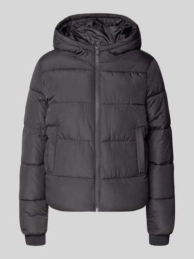 Pieces Kurtka pikowana o kroju regular fit z kapturem model ‘BEE NEW’ Metaliczny brązowy 2