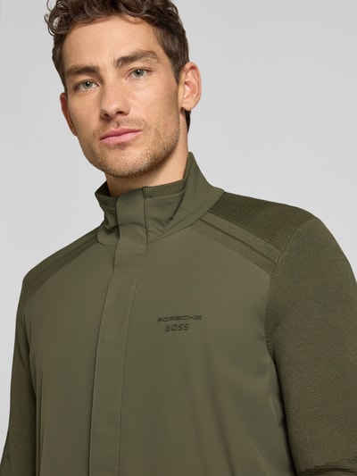 BOSS Green Regular Fit Blouson aus Modal-Mix mit Seiden-Anteil Modell 'SPIRIT70' Oliv 3