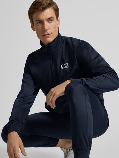 EA7 Emporio Armani Trainingsanzug mit Label-Print Dunkelblau 3