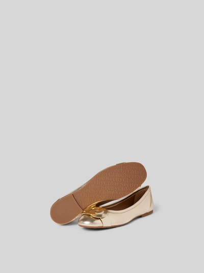 See by Chloé Ballerinas aus echtem Leder Gold 5