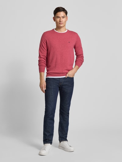 Fynch-Hatton Regular Fit Pullover mit Kaschmir-Anteil Modell 'Merino' Kirsche 1