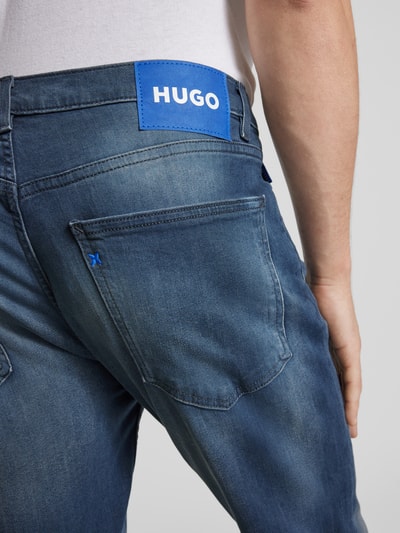 Hugo Blue Jeansy o kroju slim fit z 5 kieszeniami model ‘Zane’ Ciemnoniebieski 3