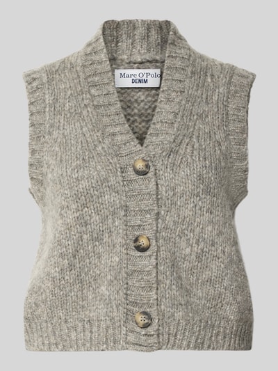 Marc O'Polo Denim Regular Fit Strickweste aus Schurwoll-Mix Hellgrau Melange 2