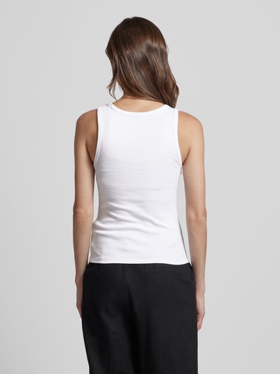 Jake*s Casual Top mit Feinripp Weiss 5