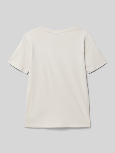 CHAMPION T-shirt z wyhaftowanym logo Złamany biały 3