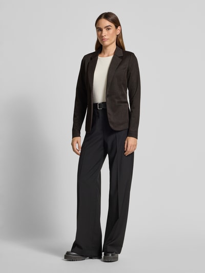 ICHI Slim Fit Blazer mit Viskose-Anteil Modell 'Kate' Dunkelbraun 1