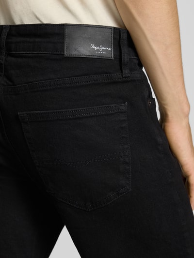 Pepe Jeans Jeansy o kroju straight fit z mieszanki bawełny  Czarny 3