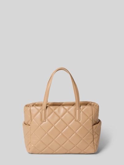 Produktfoto, Shopper mit Label-Detail Modell 'OCARINA' von VALENTINO BAGS in Beige, gesteppte Oberfläche, trapezförmige Form, glatte Textur
