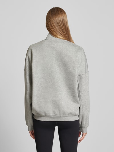 AIMN Sweatshirt mit Label-Print Modell 'Varsity' Mittelgrau Melange 5