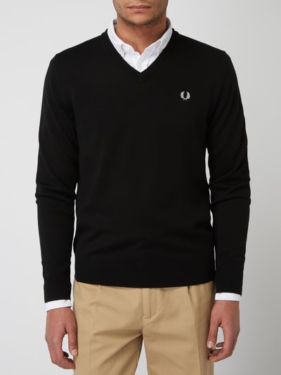 Fred Perry Pullover aus Wolle Black 4