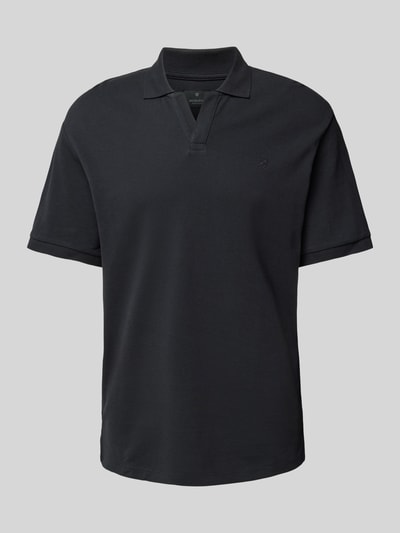 Jack & Jones Premium Poloshirt met geribde mouwboorden, model 'BLADON' Marineblauw - 2