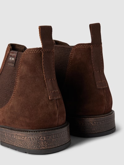 bugatti Chelsea boots met labeldetails, model 'Ladano' Donkerbruin - 2