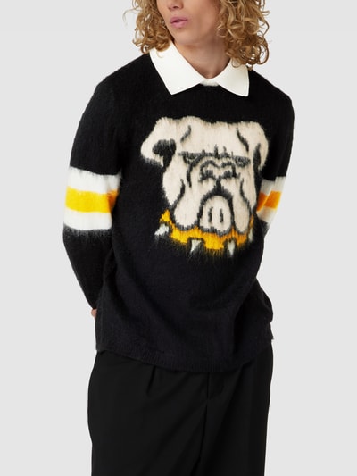 MARKET Gebreide pullover met wol, model 'VARSITY'  - 4