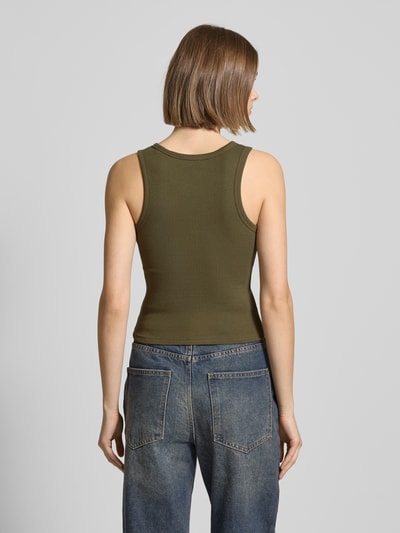 Review Crop Top mit Rundhalsausschnitt Oliv 5