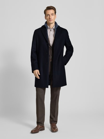 Roy Robson Lange jas van scheerwolmix in 2-in-1 look Marineblauw - 1