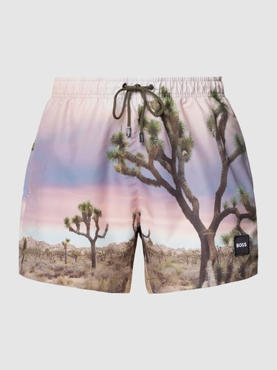 BOSS Badehose mit Motiv-Print Modell 'Springfish' Gruen 2