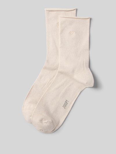 JOOP! Collection Sokken met labelstitching Beige - 1