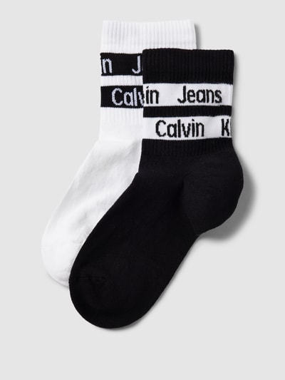 Calvin Klein Jeans Socken mit Label-Details im 2er-Pack Weiss 1