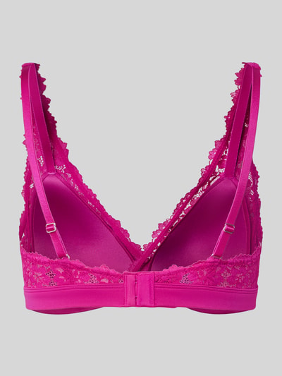 Produktfoto, Bralet mit floralem Spitzenbesatz von Marie Jo in Pink, elastischer Material-Mix, gepolstert, verstellbare Träger, Rückansicht.