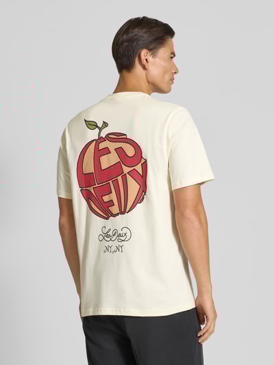 Les Deux T-Shirt mit Rundhalsausschnitt Modell 'Orchard' Offwhite 5