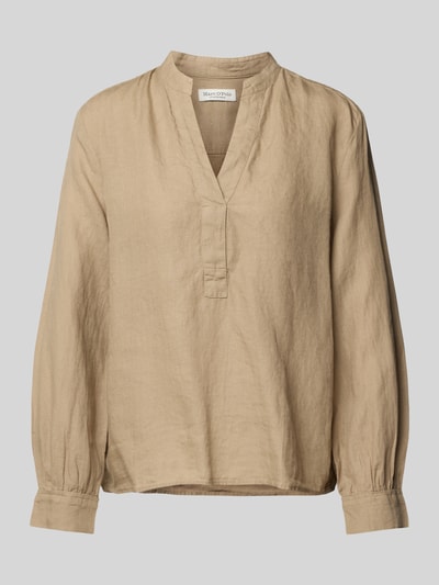Marc O'Polo Comfort Fit Langarmblusen aus reinem Leinen Beige 2